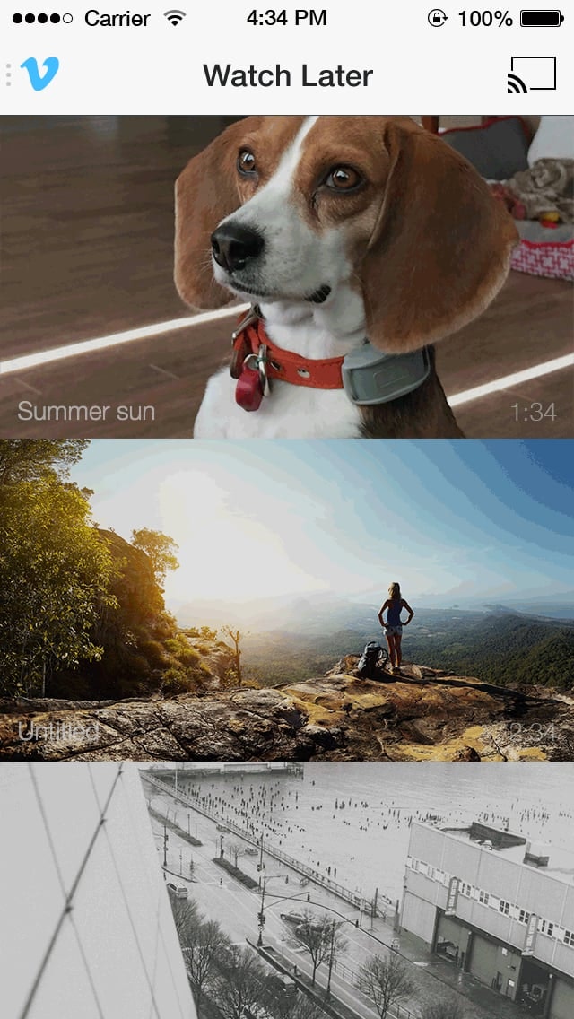 + Vimeo for iOS = video viewing magic