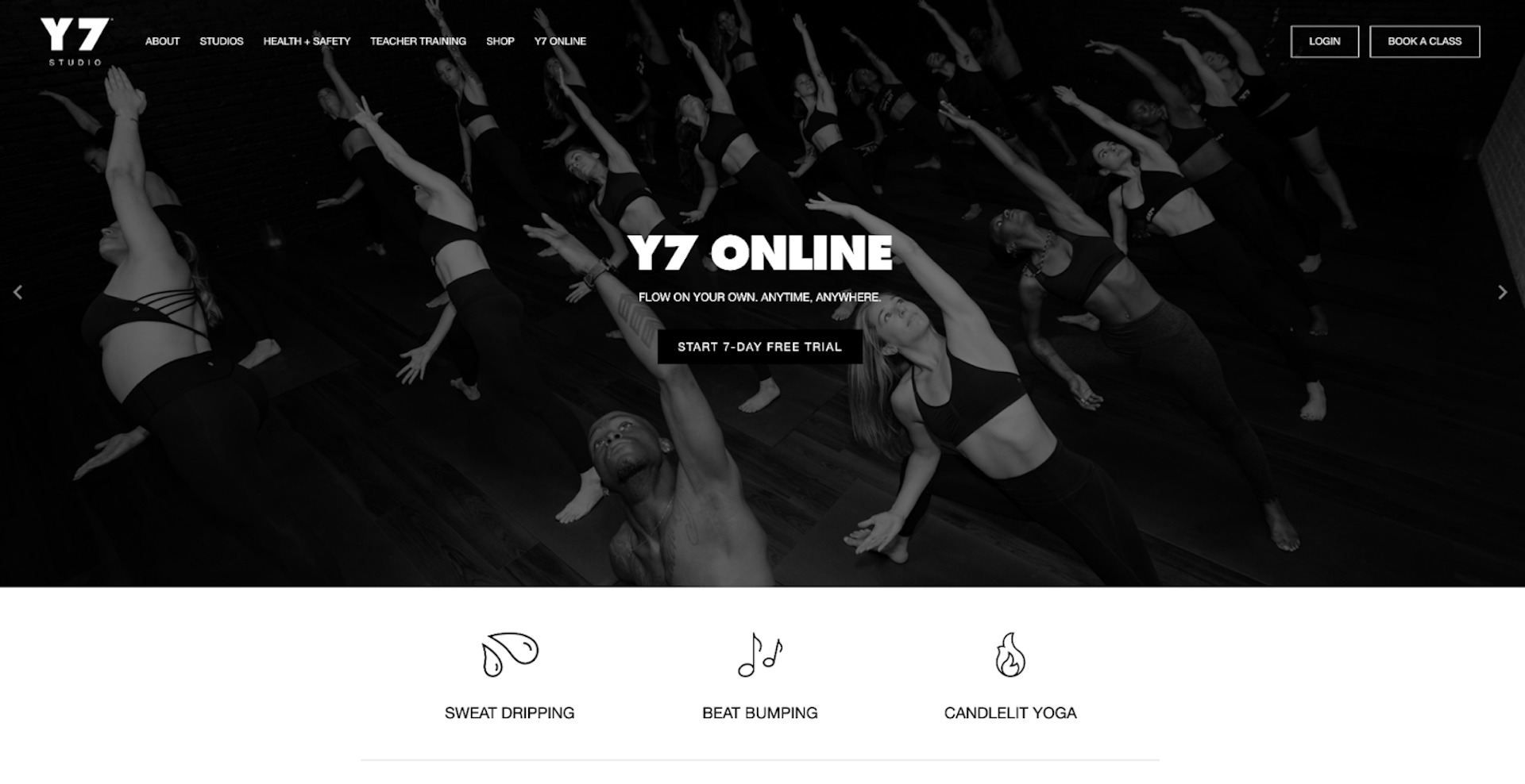 Página inicial do Y7 Studio