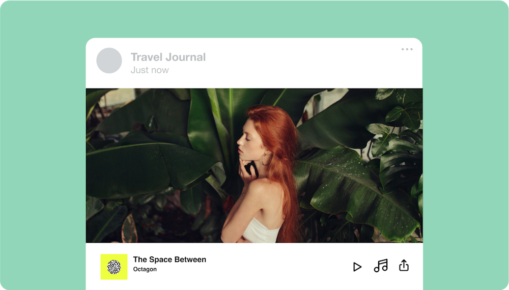 an image example of what it looks like to add music to your video in Vimeo Create