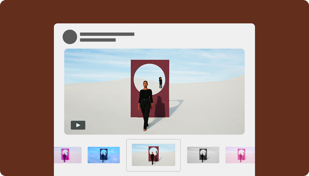 image in Vimeo Create showing the different Styles or filters you can add to your video