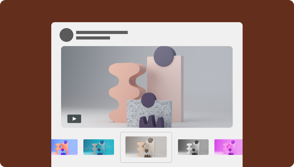 Video overlay examples within Vimeo Create